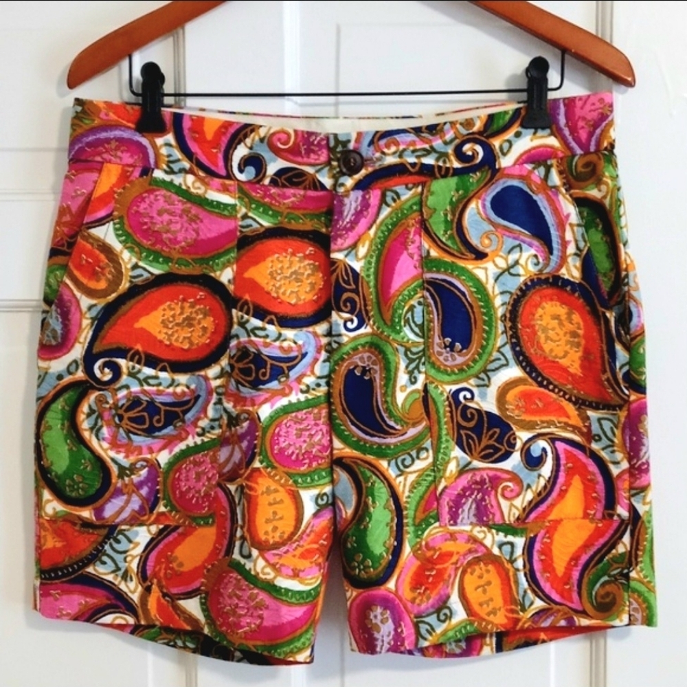 🧡Mr. Turk🧡 - Multicolor Paisley Print Jacquard Cotton Short